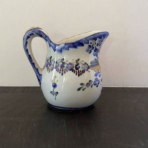 Vintage Portugal Carval Hinho Porto Hand Painted Pottery Pitcher